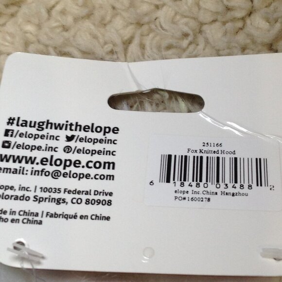 NWT Elope Fox Hat, Long to cover ears, Animal Anime', Cosplay, Skiing, OS, Cute - Picture 6 of 8